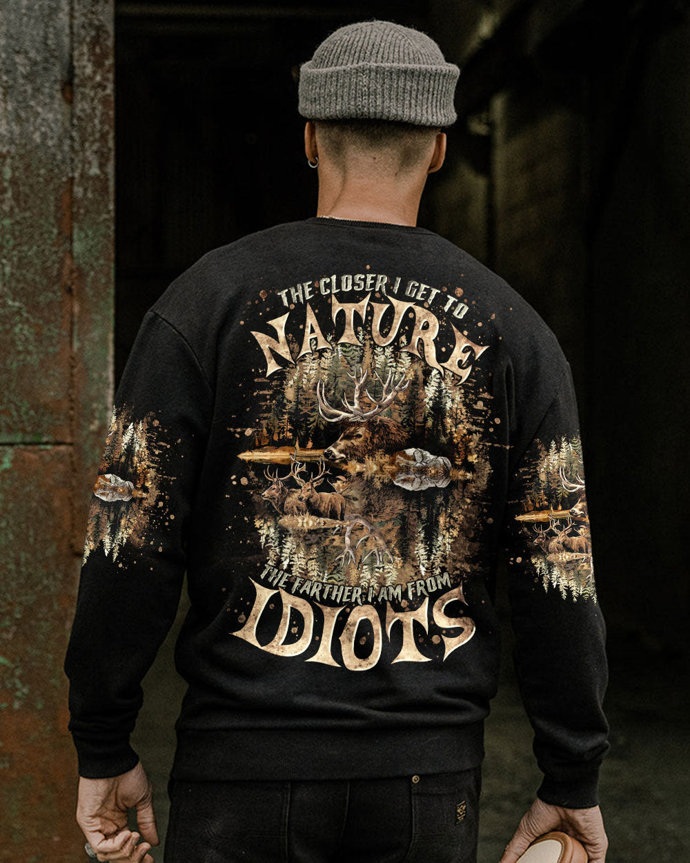 THE CLOSER I GET TO NATURE DEER HUNTING ALL OVER PRINT -  TLTR1511242