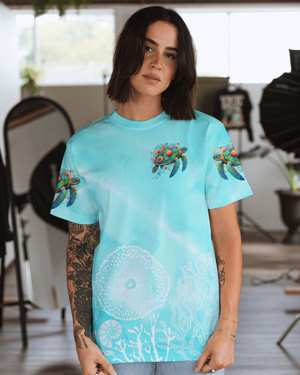 SALTWATER HEALS EVERYTHING TURTLE ALL OVER PRINT - TLTR1601251