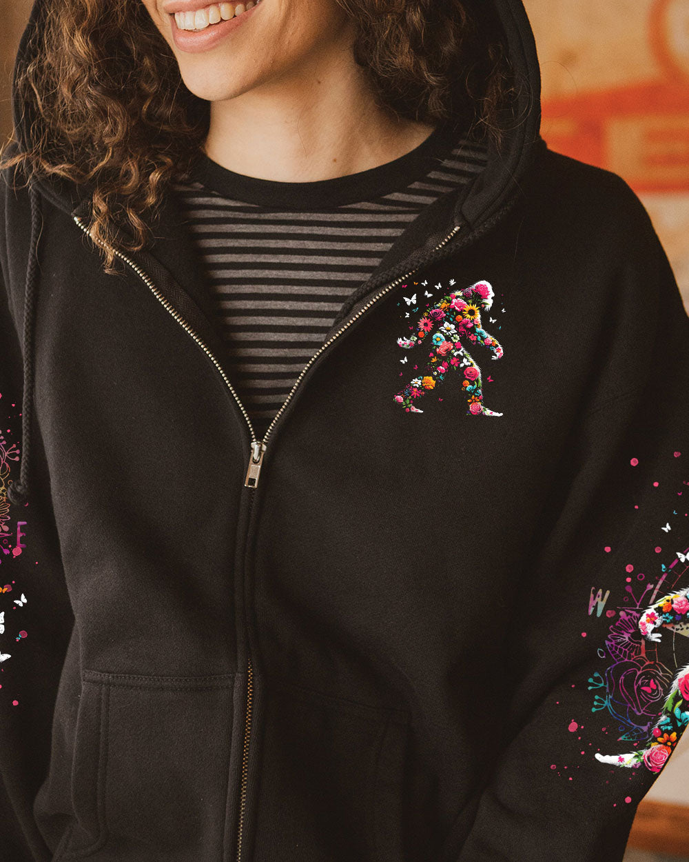 WANDER WOMAN FLORAL BIGFOOT ALL OVER PRINT  - TLTR1703254