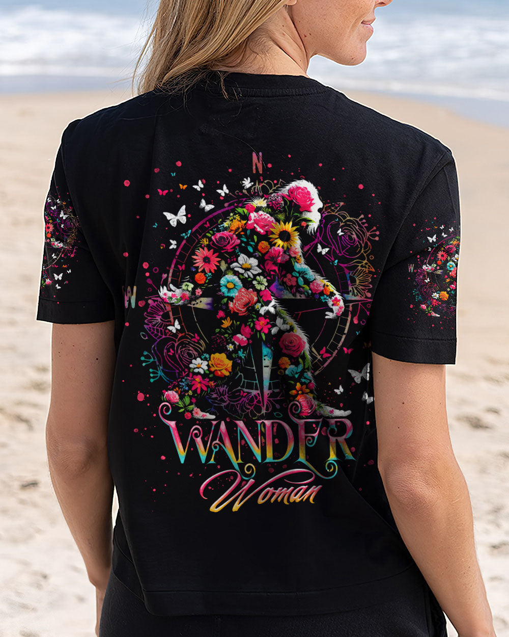 WANDER WOMAN FLORAL BIGFOOT ALL OVER PRINT  - TLTR1703254