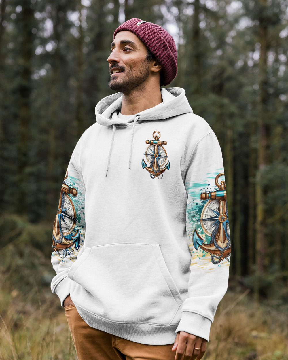 NOT ALL WHO WANDER ARE LOST ANCHOR COMPASS ALL OVER PRINT - TLTR1707243