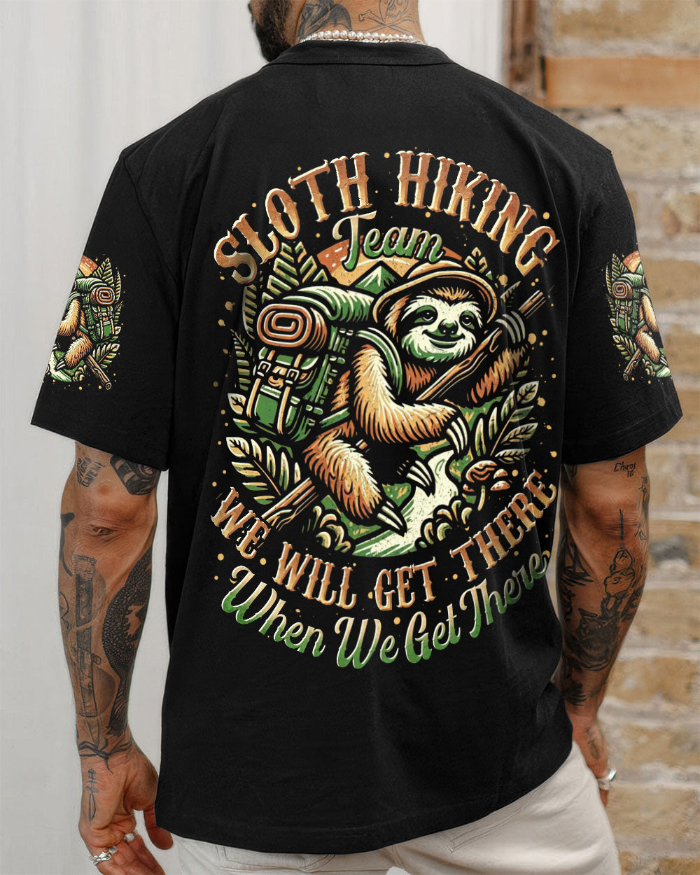 SLOTH HIKING TEAM ALL OVER PRINT - TLTR1809251