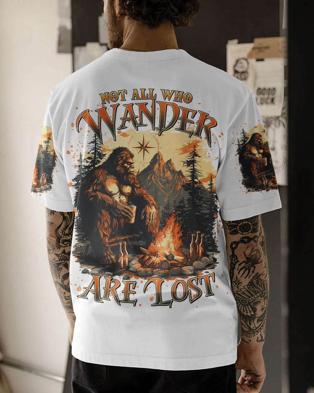 NOT ALL WHO WANDER ARE LOST BIGFOOT ALL OVER PRINT - TLTR2011243