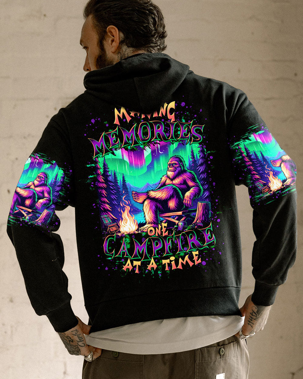 MAKING MEMORIES ONE CAMPFIRE AT A TIME BIGFOOT ALL OVER PRINT - TLTR2111244