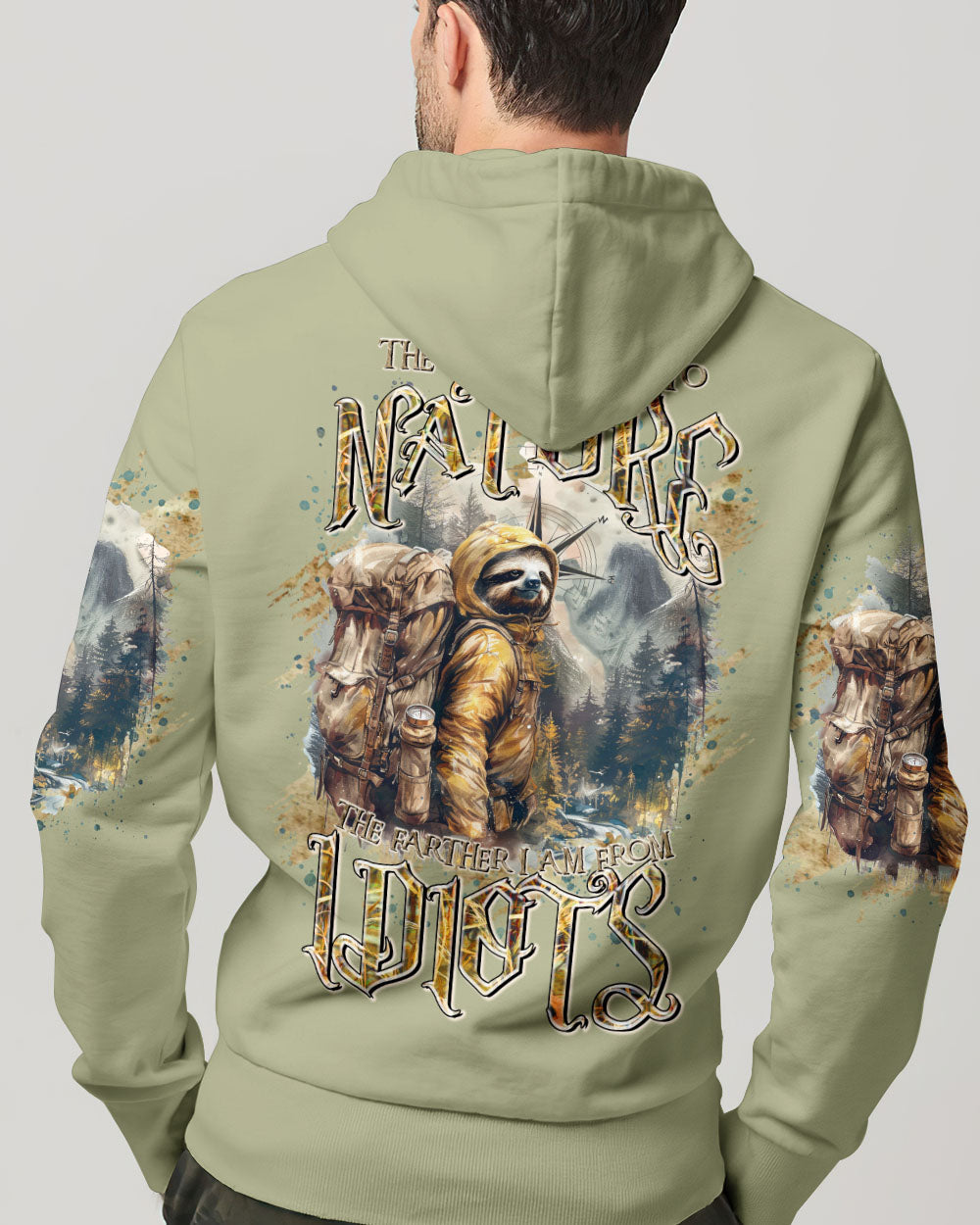 THE CLOSER I GET TO NATURE SLOTH ALL OVER PRINT - TLTR2307245