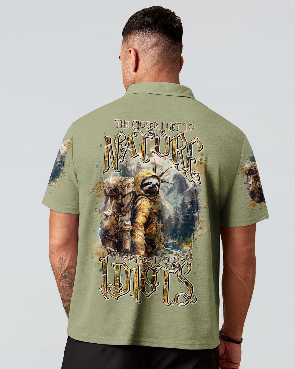 THE CLOSER I GET TO NATURE SLOTH ALL OVER PRINT - TLTR2307245