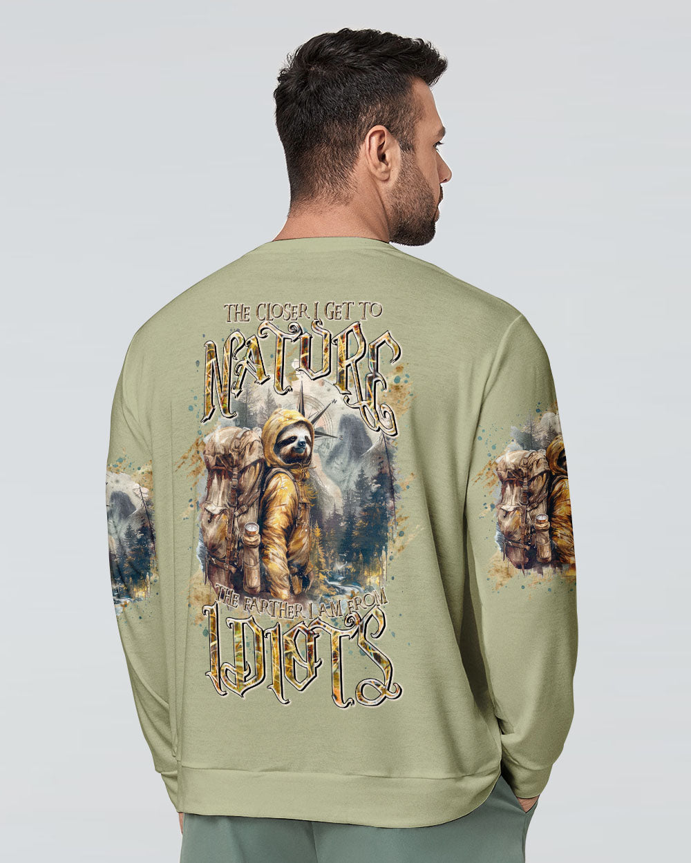 THE CLOSER I GET TO NATURE SLOTH ALL OVER PRINT - TLTR2307245