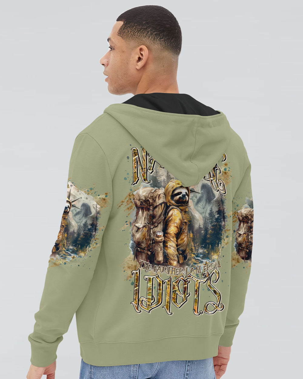 THE CLOSER I GET TO NATURE SLOTH ALL OVER PRINT - TLTR2307245