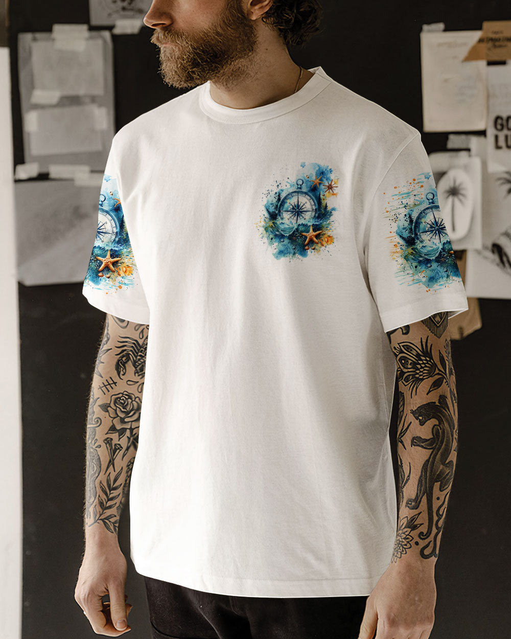 NOT ALL WHO WANDER ARE LOST COMPASS ALL OVER PRINT - TLTR2308242