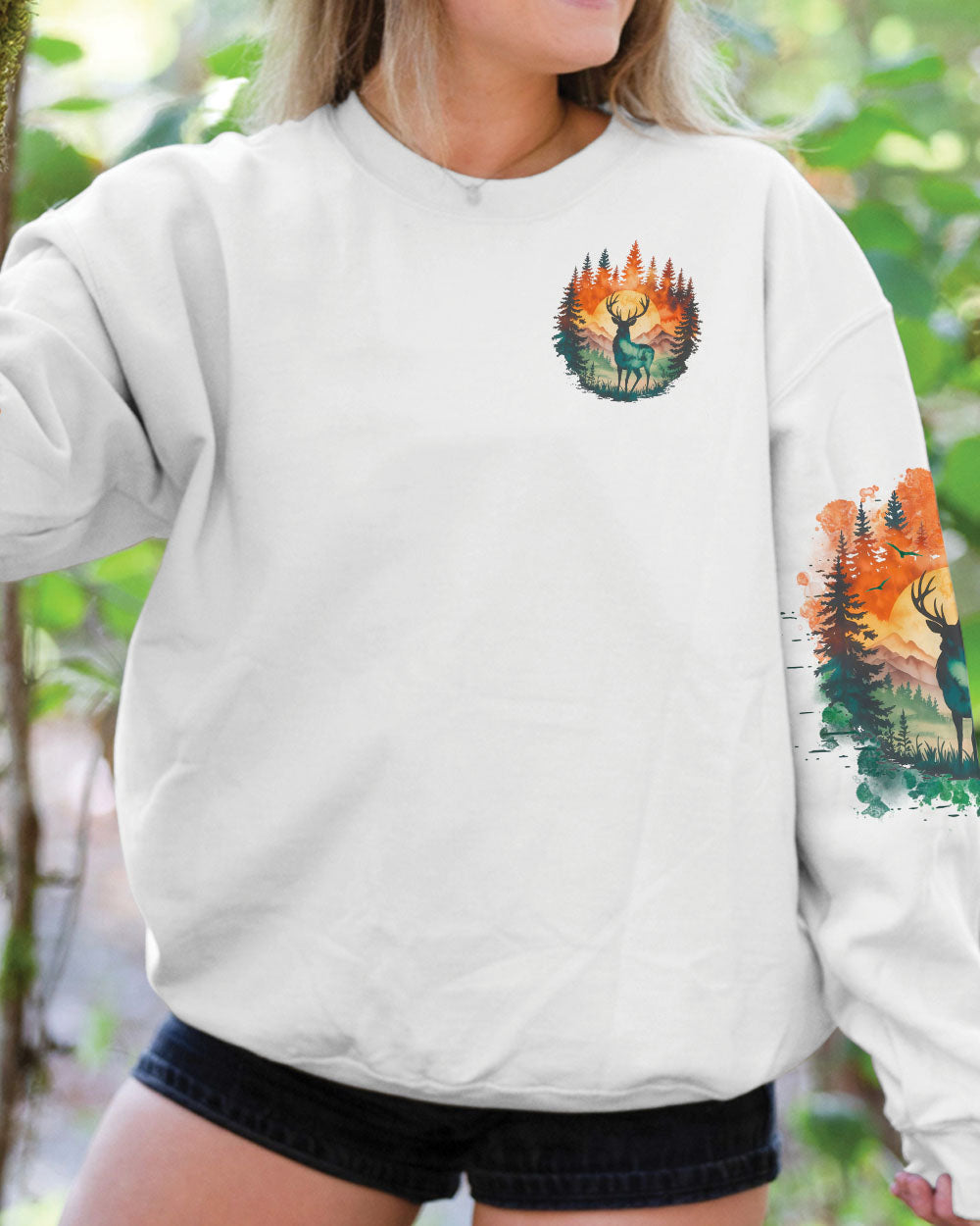 AND INTO THE FOREST I GO DEER ALL OVER PRINT - TLTR2309254