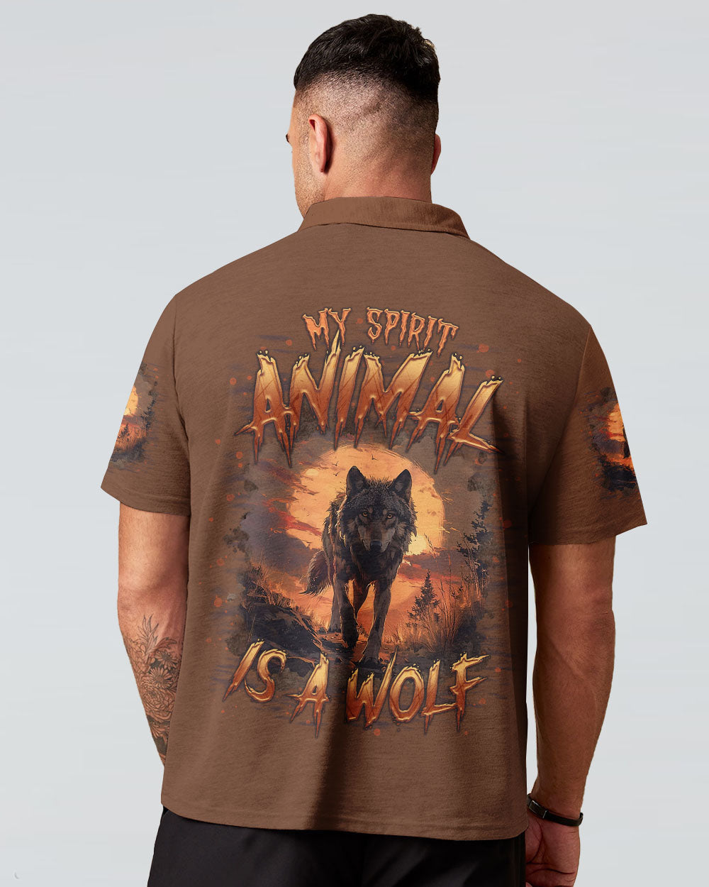 MY SPIRIT ANIMAL IS A WOLF ALL OVER PRINT  - TLTR2403251