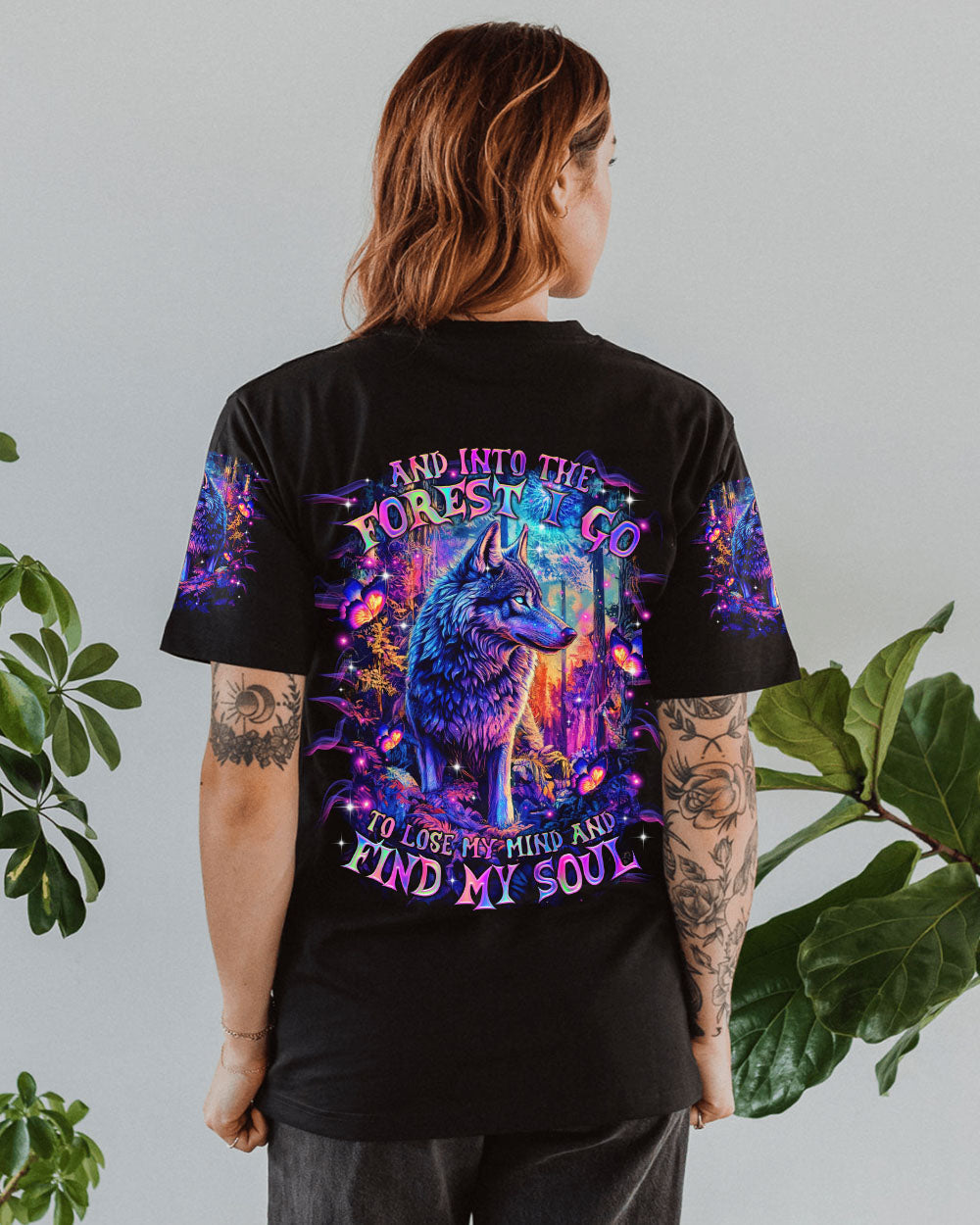 AND INTO THE FOREST I GO WOLF ALL OVER PRINT  - TLTR2503252