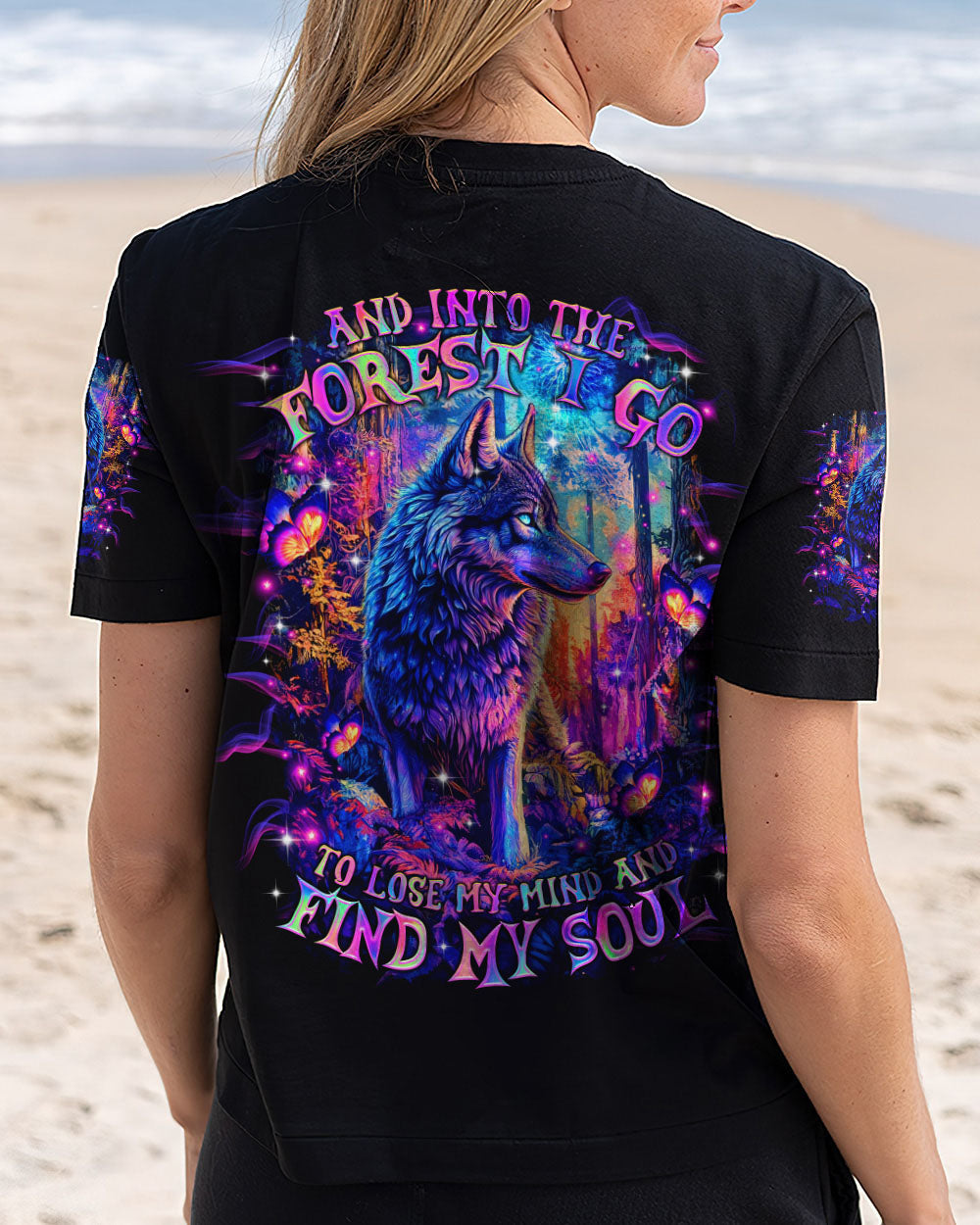 AND INTO THE FOREST I GO WOLF ALL OVER PRINT  - TLTR2503252