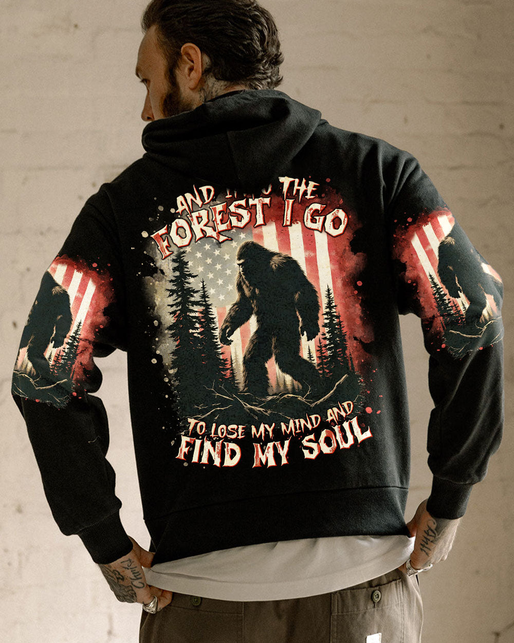 AND INTO THE FOREST I GO BIGFOOT ALL OVER PRINT - TLTR2702253