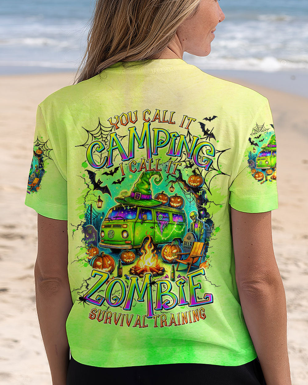 ZOMBIE SURVIVAL TRAINING CAMPING HALLOWEEN ALL OVER PRINT - TLTR2908242