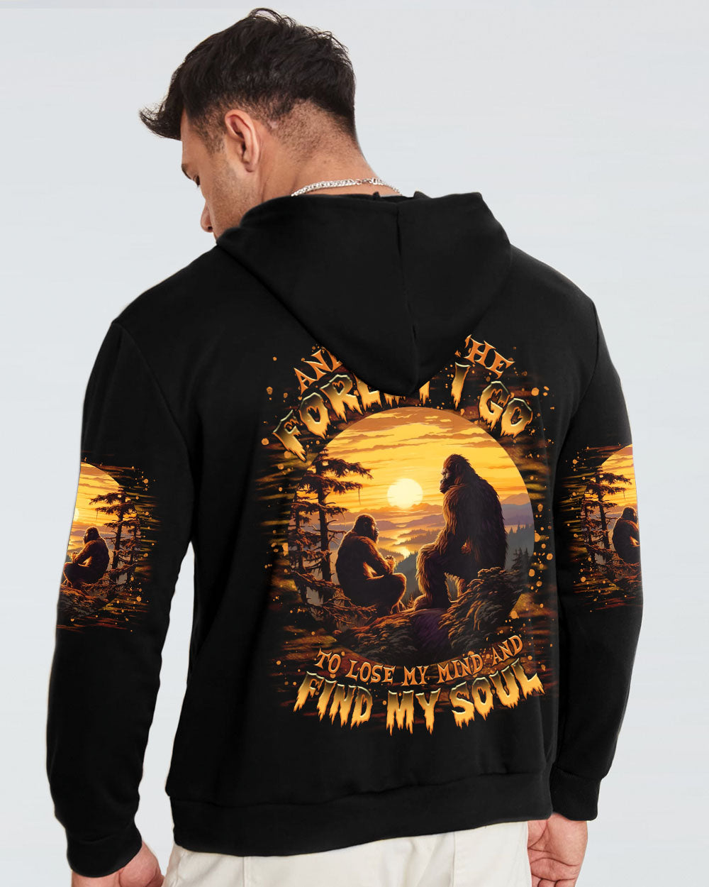 AND INTO THE FOREST I GO BIGFOOT ALL OVER PRINT - TLTR3011242