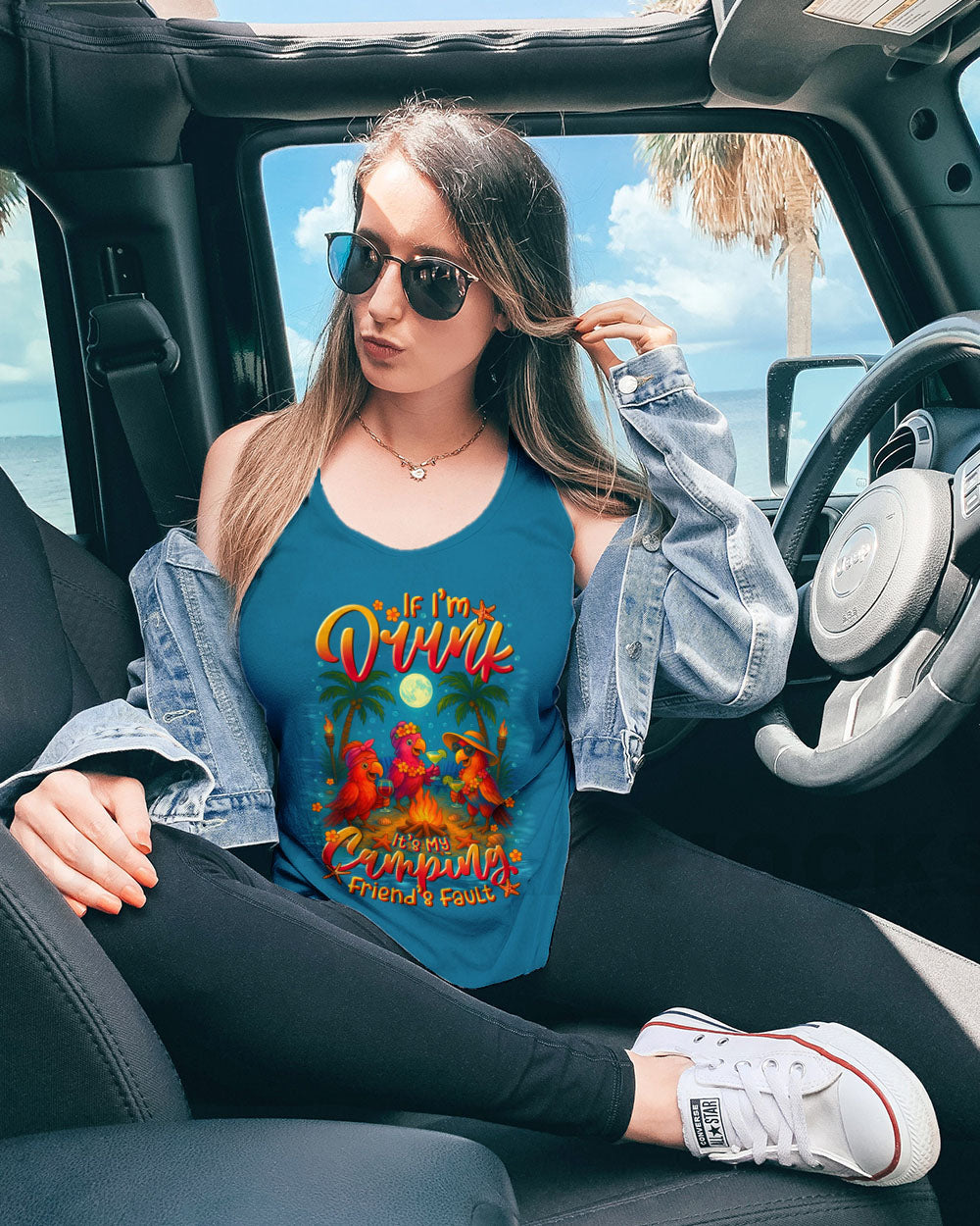 IF I'M DRUNK IT'S MY CAMPING FRIEND'S FAULT PARROT ALL OVER PRINT - TLTR3107253