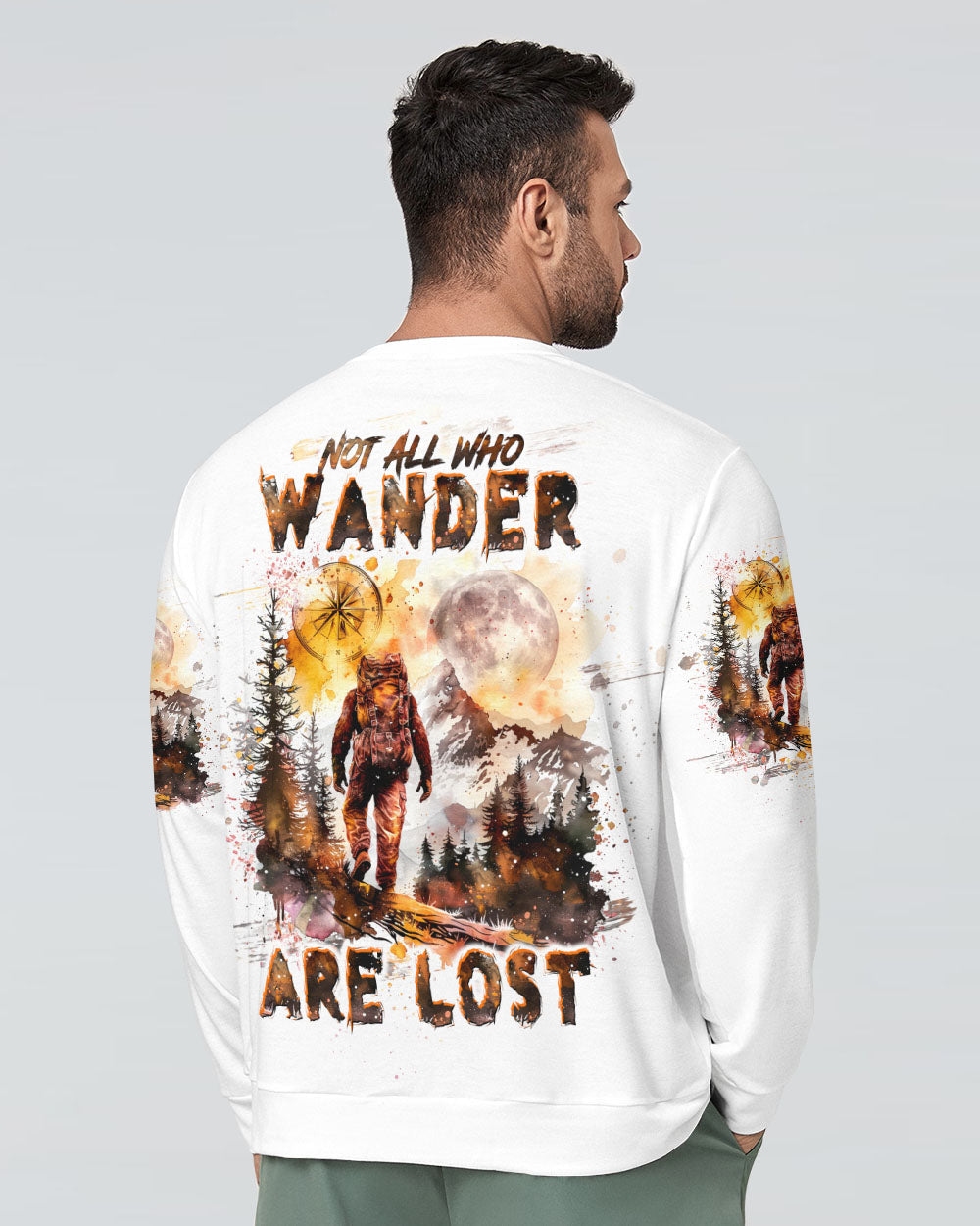 NOT ALL WHO WANDER ARE LOST BIGFOOT COMPASS ALL OVER PRINT - TLTW0110243