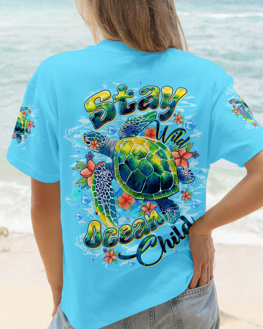 STAY WILD OCEAN CHILD TURTLE ALL OVER PRINT - TLTW0110253