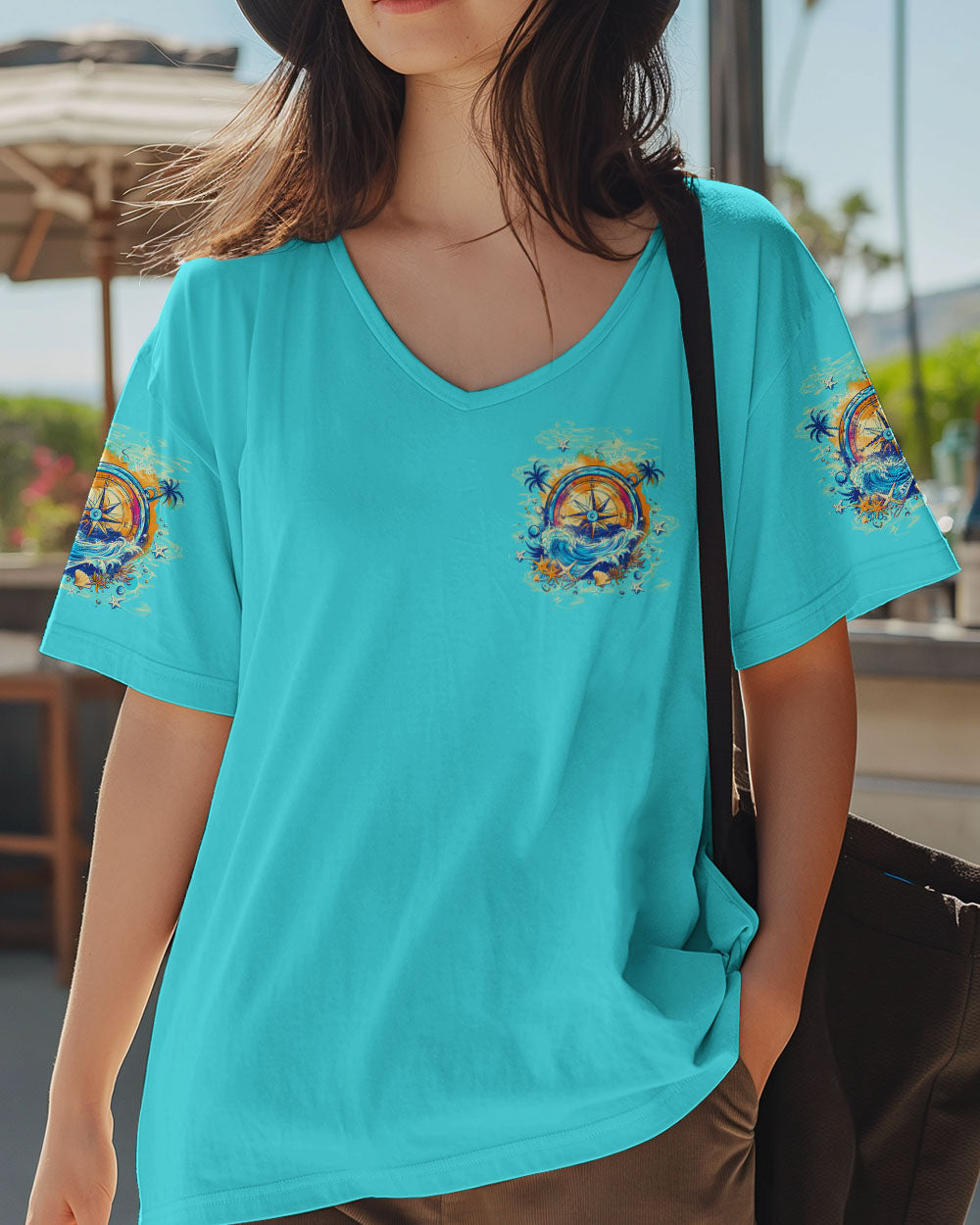 SMELL THE SEA FEEL THE BREEZE COMPASS ALL OVER PRINT - TLTR0204251