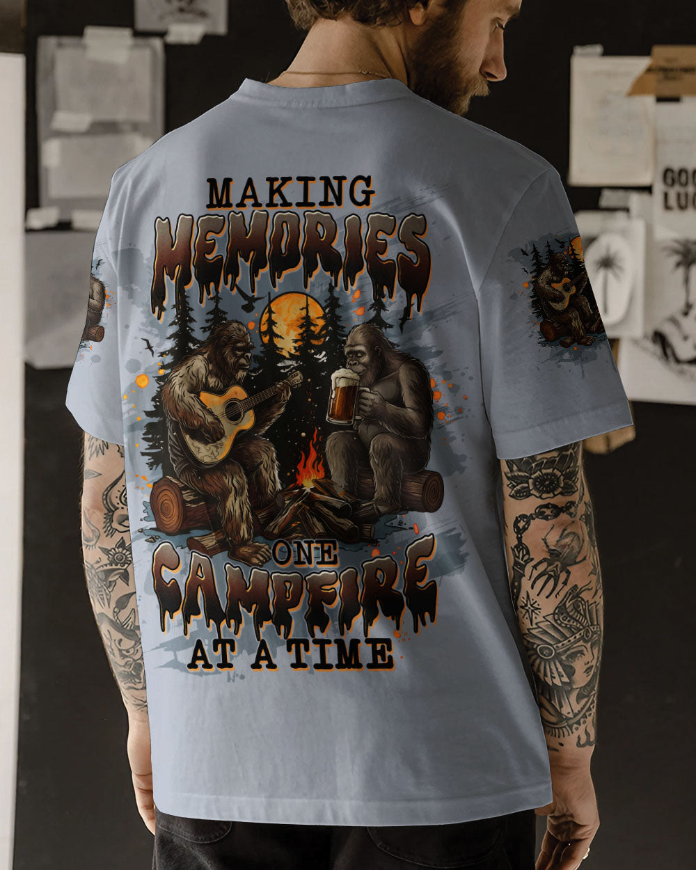 MAKING MEMORIES ONE CAMPFIRE AT A TIME BIGFOOT ALL OVER PRINT - TLTW0312251