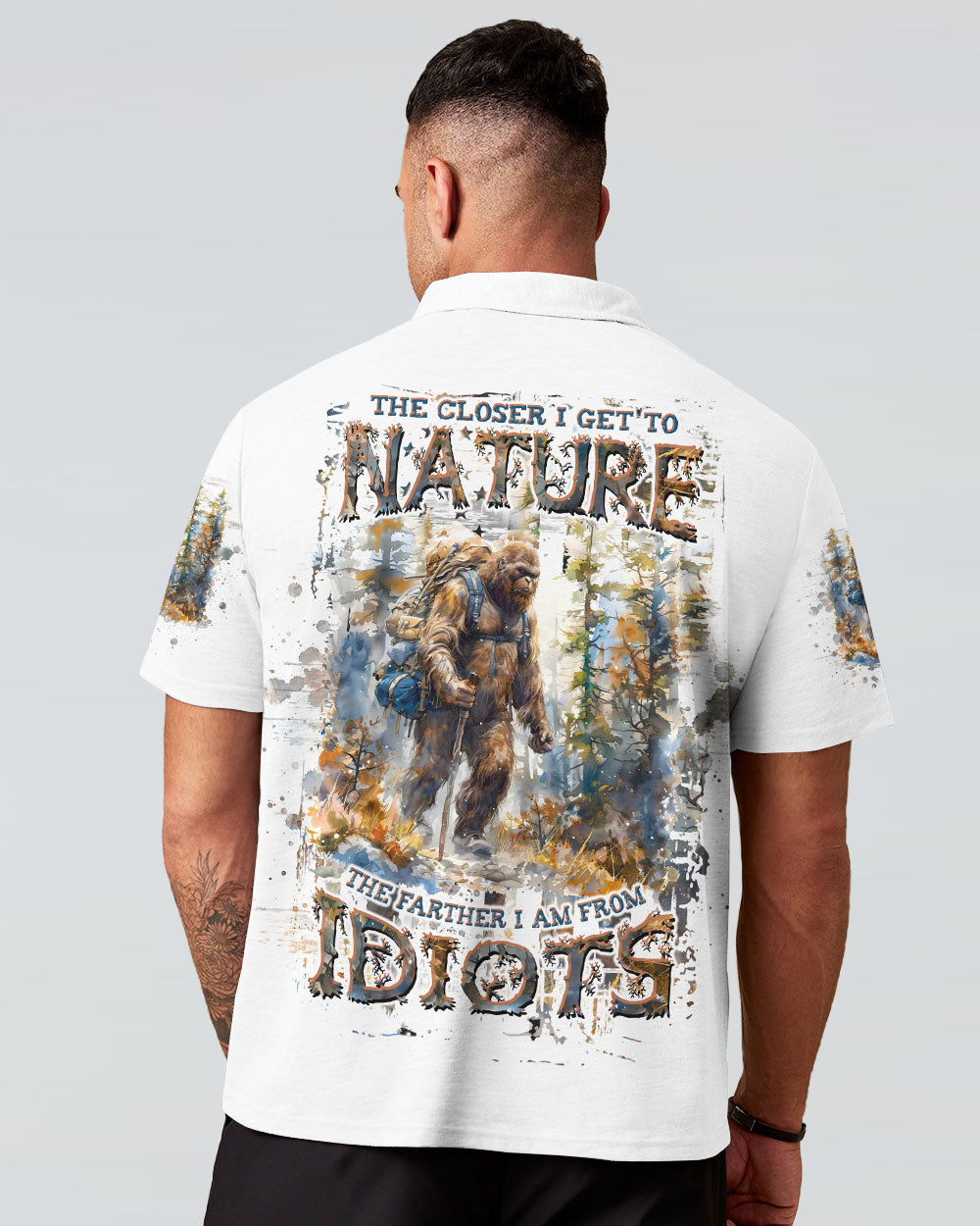 THE CLOSER I GET TO NATURE BIGFOOT HIKING ALL OVER PRINT - TLTW0409243