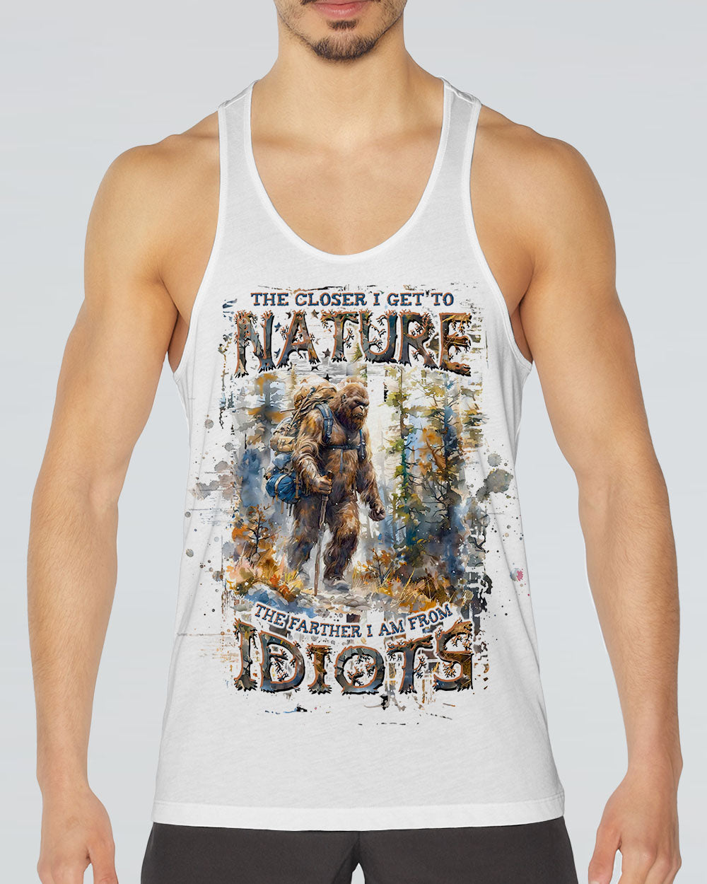 THE CLOSER I GET TO NATURE BIGFOOT HIKING ALL OVER PRINT - TLTW0409243