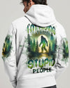 I'M HIDING FROM STUPID PEOPLE BIGFOOT ALL OVER PRINT - TLTW0511243