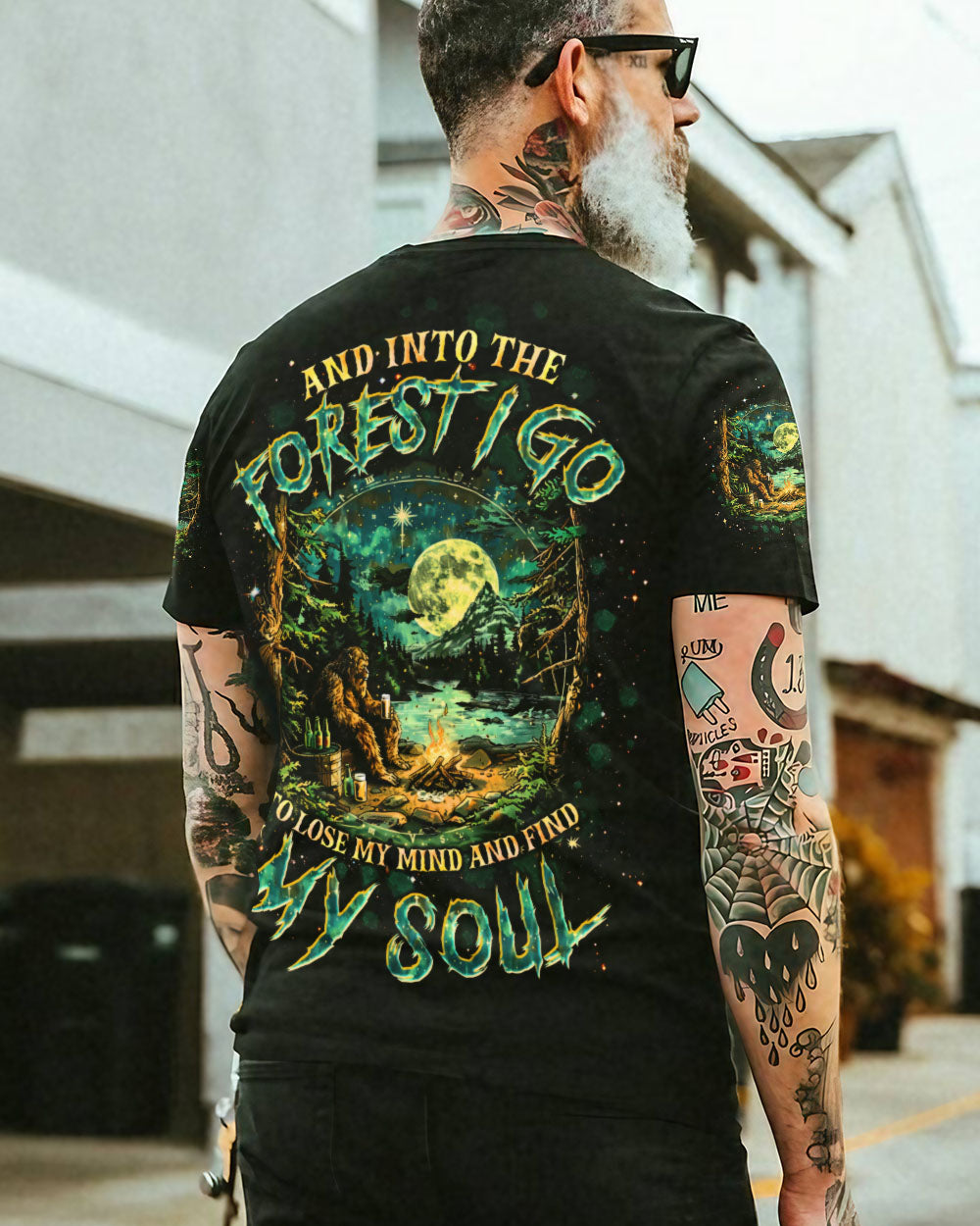 AND INTO THE FOREST I GO BIGFOOT ALL OVER PRINT - TLTW0601255
