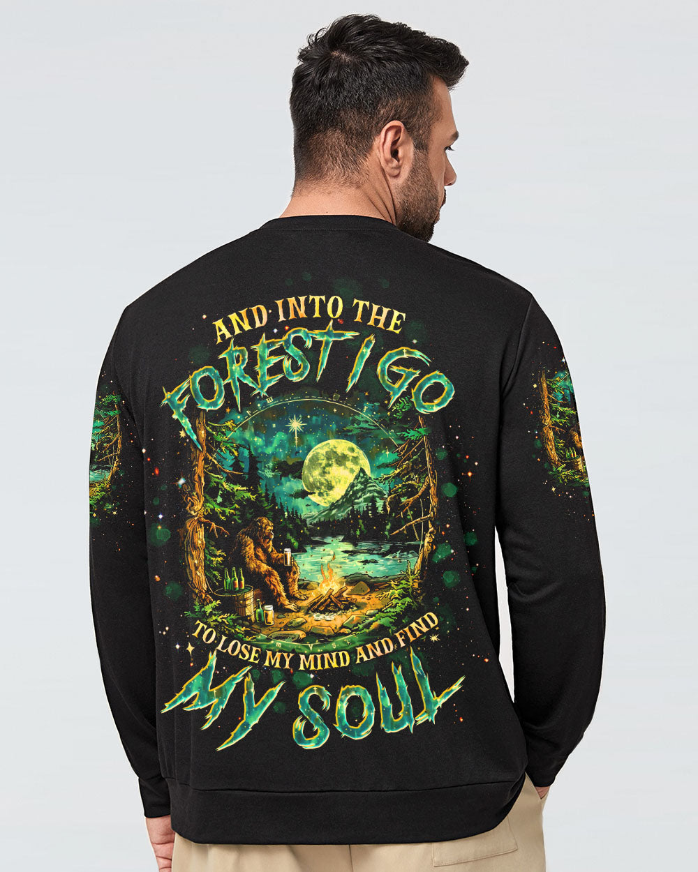 AND INTO THE FOREST I GO BIGFOOT ALL OVER PRINT - TLTW0601255
