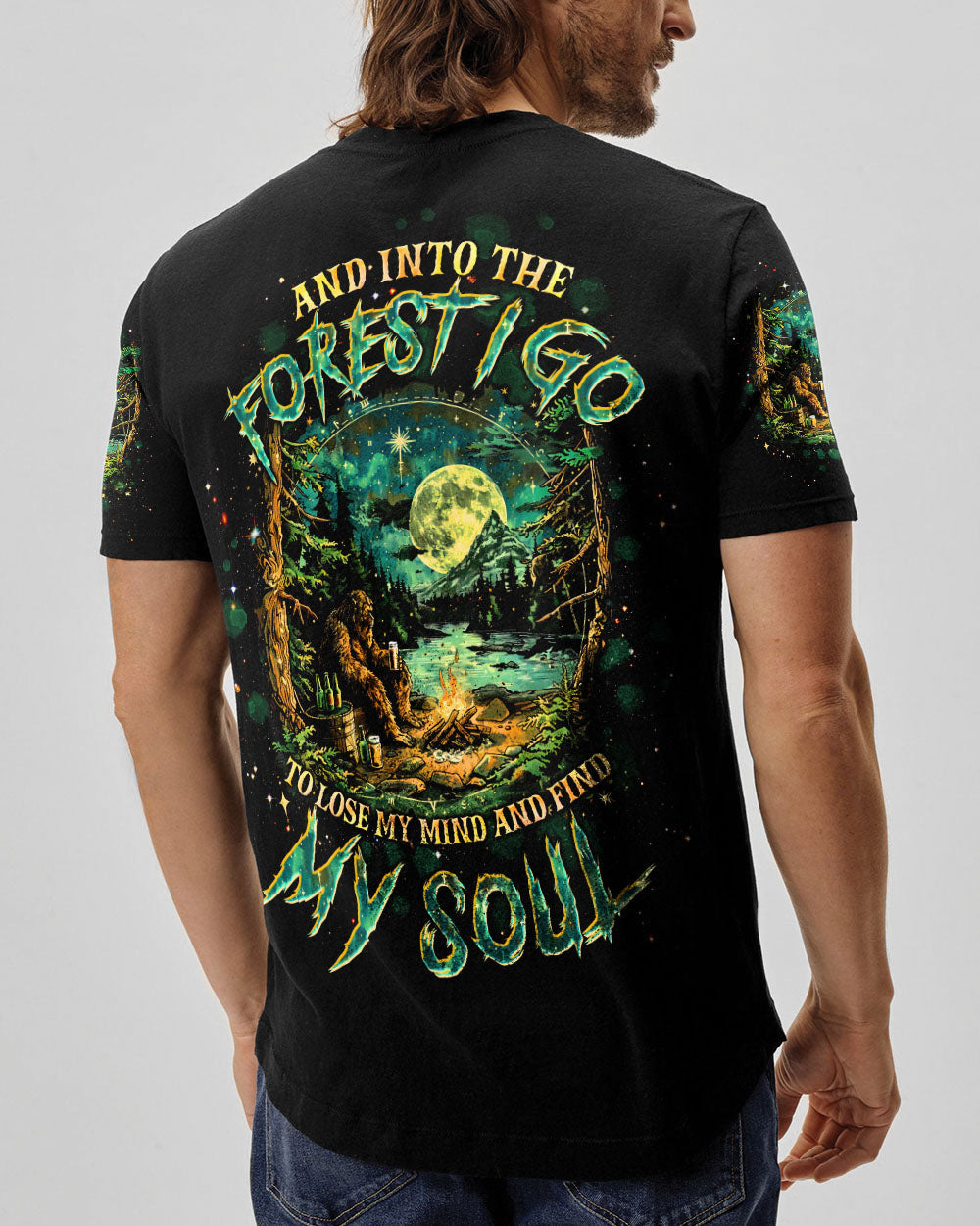 AND INTO THE FOREST I GO BIGFOOT ALL OVER PRINT - TLTW0601255