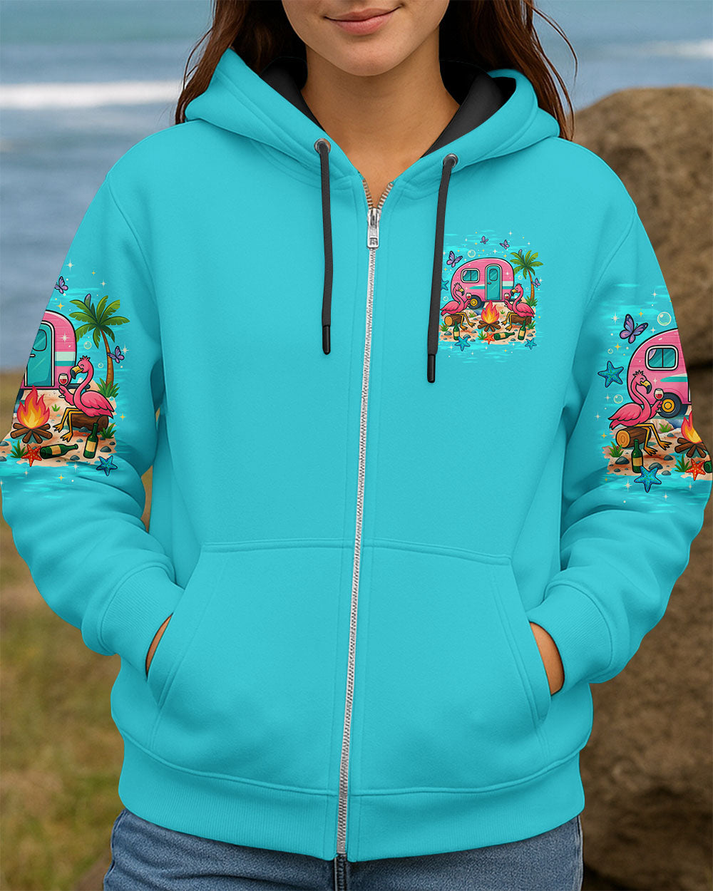 MAKING MEMORIES ONE CAMPFIRE AT A TIME FLAMINGO ALL OVER PRINT - TLTW0609252