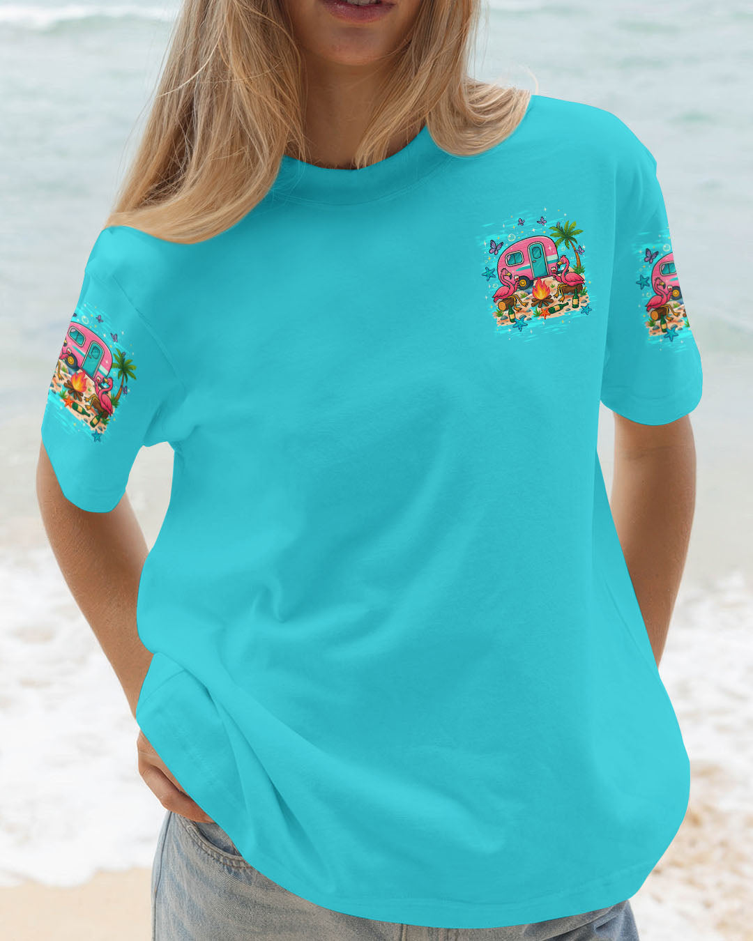 MAKING MEMORIES ONE CAMPFIRE AT A TIME FLAMINGO ALL OVER PRINT - TLTW0609252