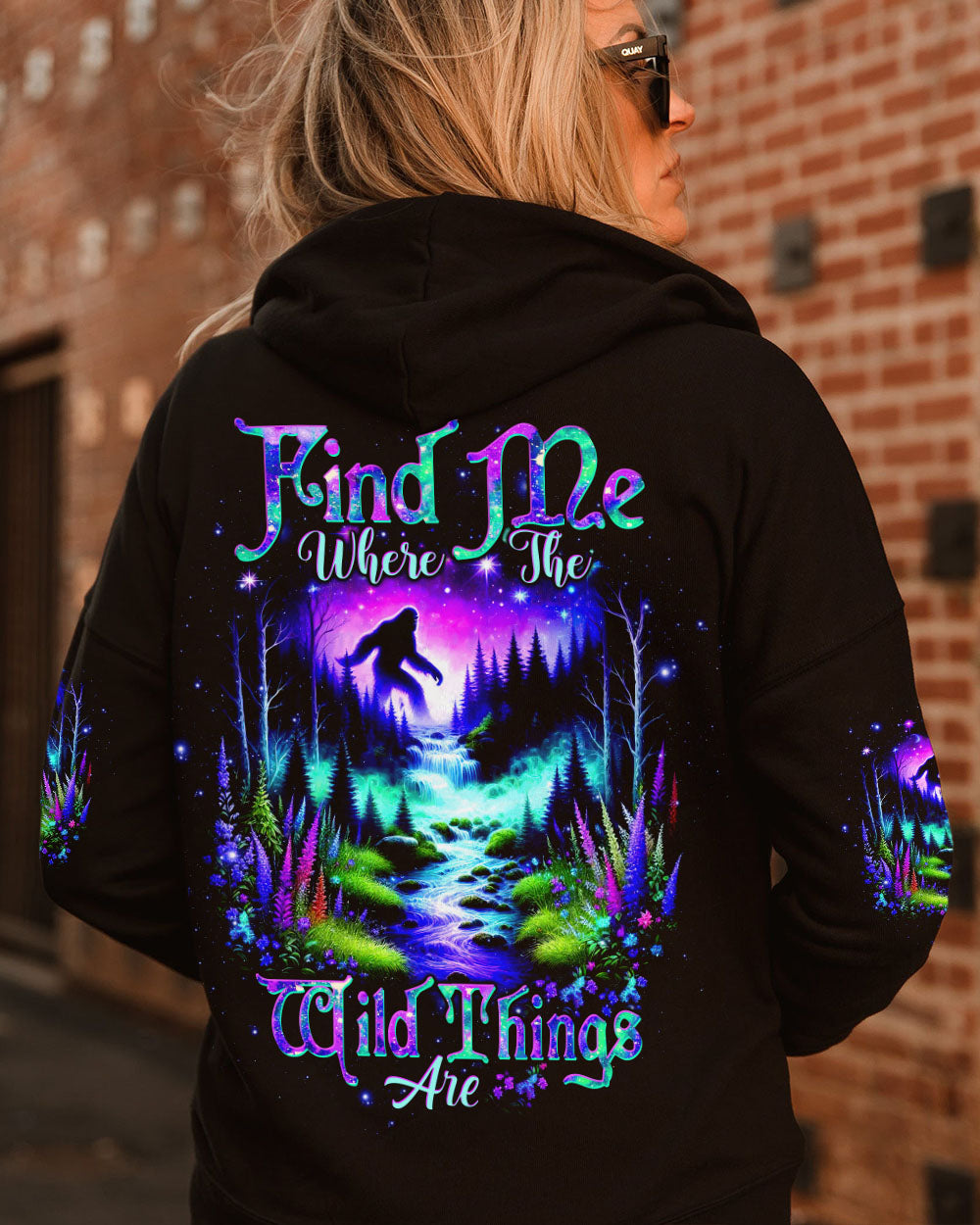 FIND ME WHERE THE WILD THINGS ARE BIGFOOT ALL OVER PRINT - TLTW0611243