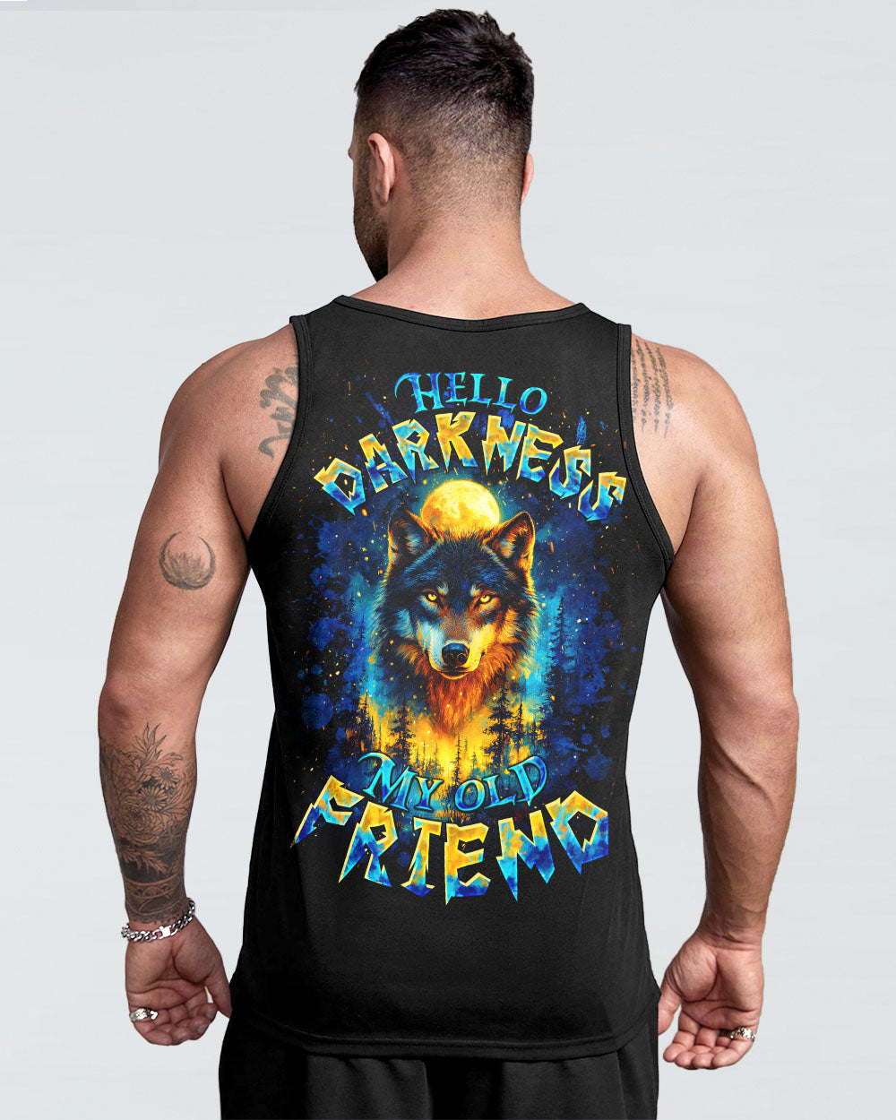 HELLO DARKNESS MY OLD FRIEND WOLF ALL OVER PRINT - TLTW0611251