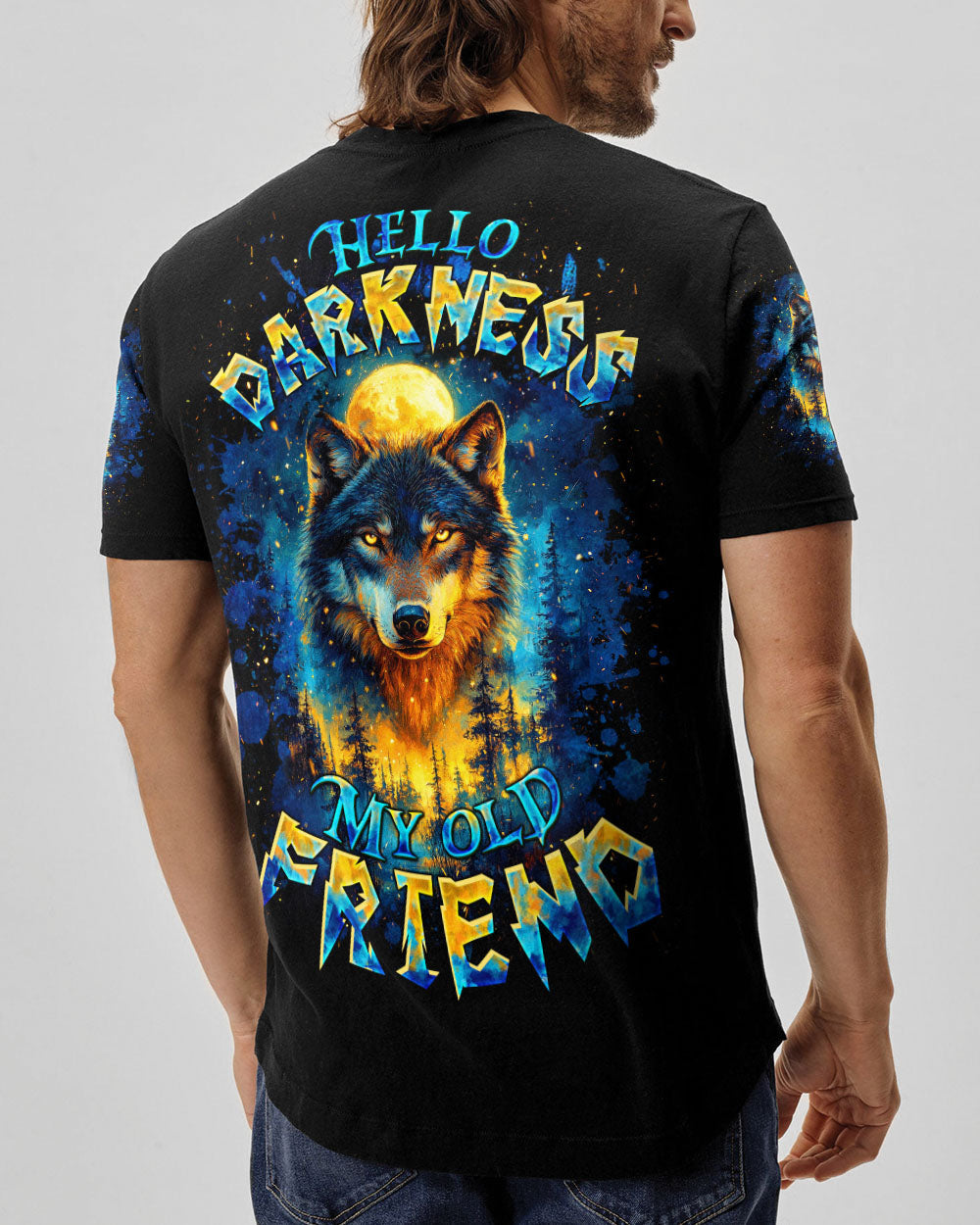 HELLO DARKNESS MY OLD FRIEND WOLF ALL OVER PRINT - TLTW0611251