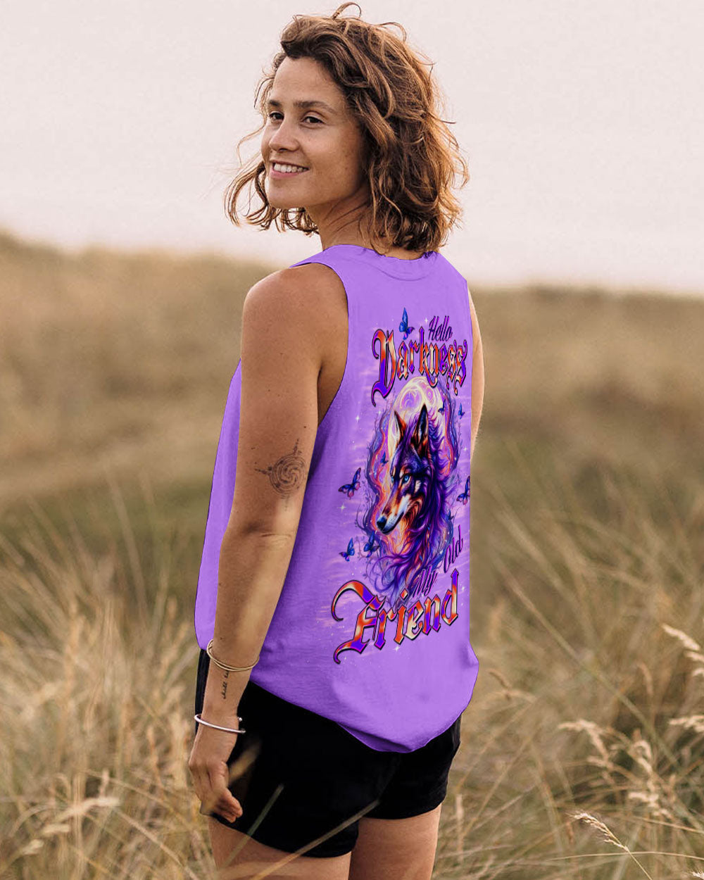 HELLO DARKNESS MY OLD FRIEND WOLF ALL OVER PRINT - TLTW0711255