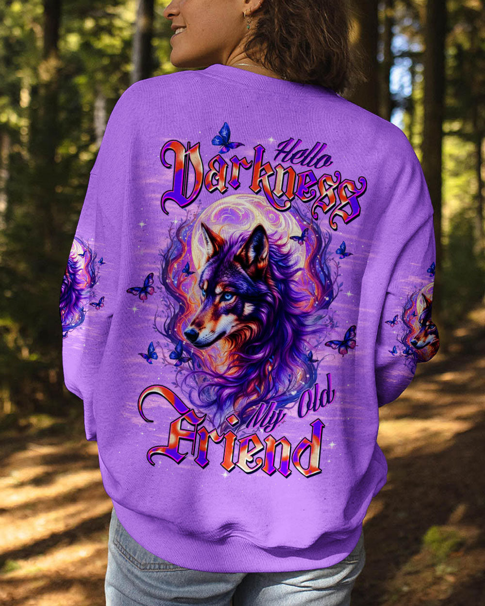HELLO DARKNESS MY OLD FRIEND WOLF ALL OVER PRINT - TLTW0711255