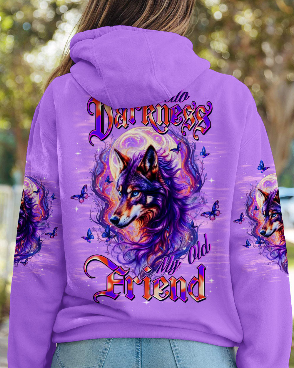 HELLO DARKNESS MY OLD FRIEND WOLF ALL OVER PRINT - TLTW0711255