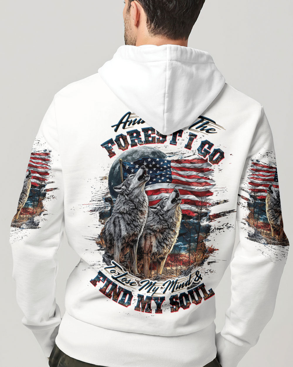 AND INTO THE FOREST I GO WOLF ALL OVER PRINT - TLTW1007252