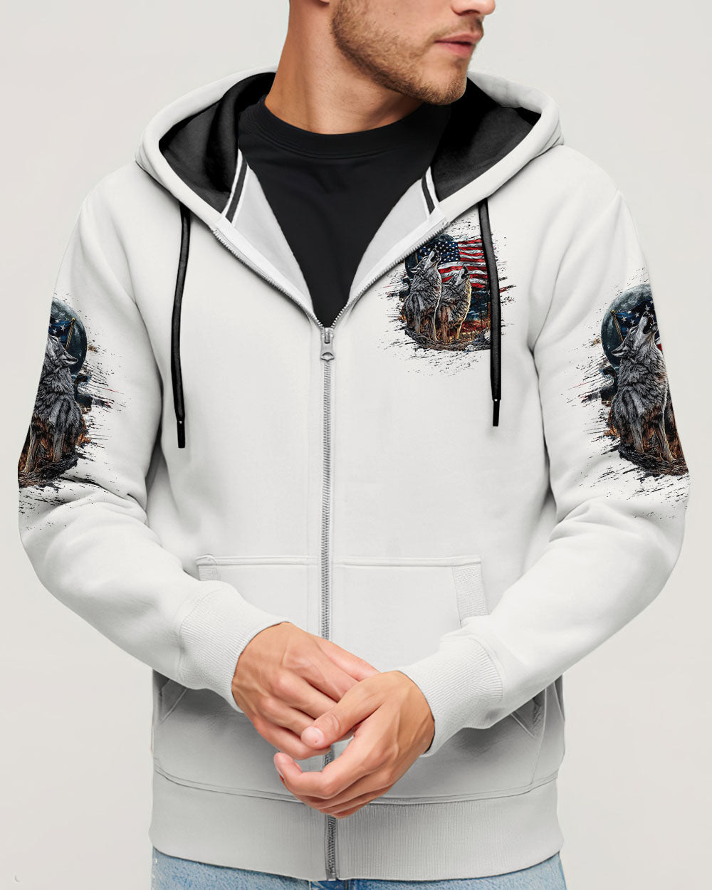 AND INTO THE FOREST I GO WOLF ALL OVER PRINT - TLTW1007252