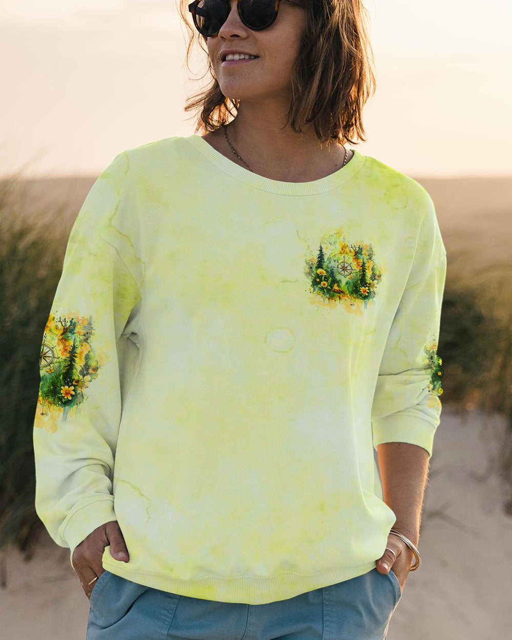 THE CLOSER I GET TO NATURE COMPASS ALL OVER PRINT - TLTW1008243