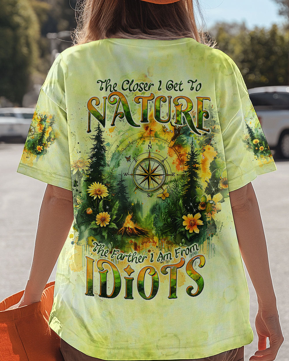 THE CLOSER I GET TO NATURE COMPASS ALL OVER PRINT - TLTW1008243