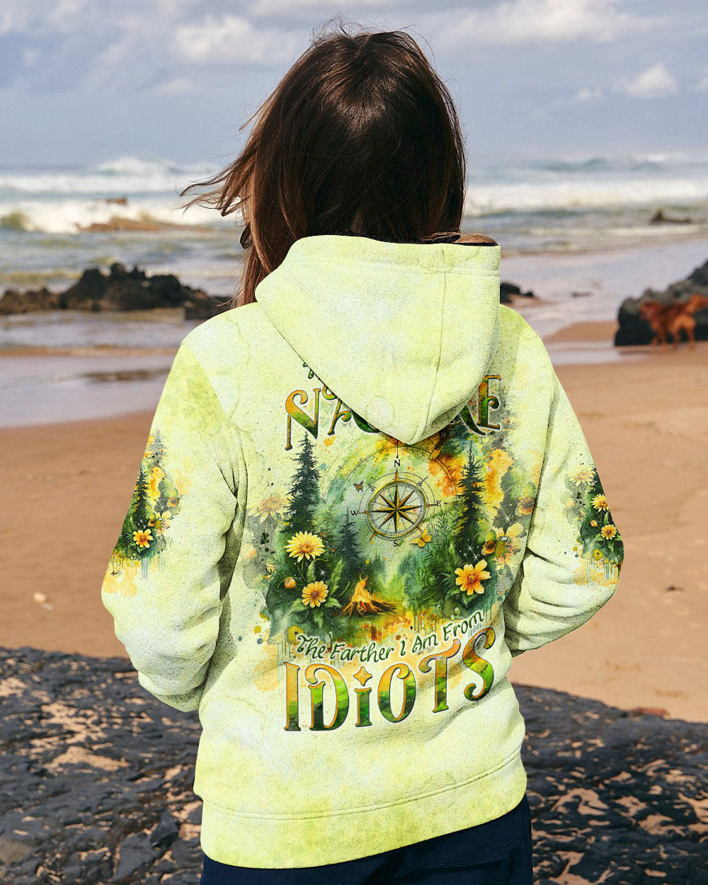 THE CLOSER I GET TO NATURE COMPASS ALL OVER PRINT - TLTW1008243