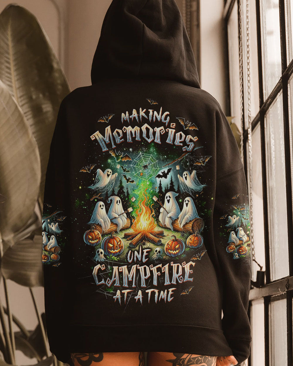 MAKING MEMORIES ONE CAMPFIRE AT A TIME BOOS HALLOWEEN ALL OVER PRINT - TLTW1009245