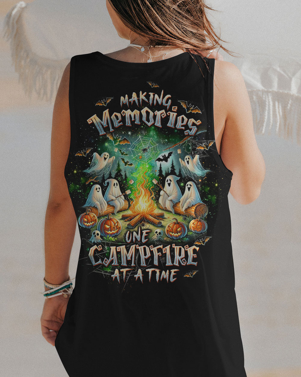 MAKING MEMORIES ONE CAMPFIRE AT A TIME BOOS HALLOWEEN ALL OVER PRINT - TLTW1009245