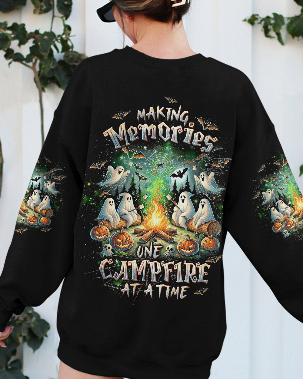 MAKING MEMORIES ONE CAMPFIRE AT A TIME BOOS HALLOWEEN ALL OVER PRINT - TLTW1009245