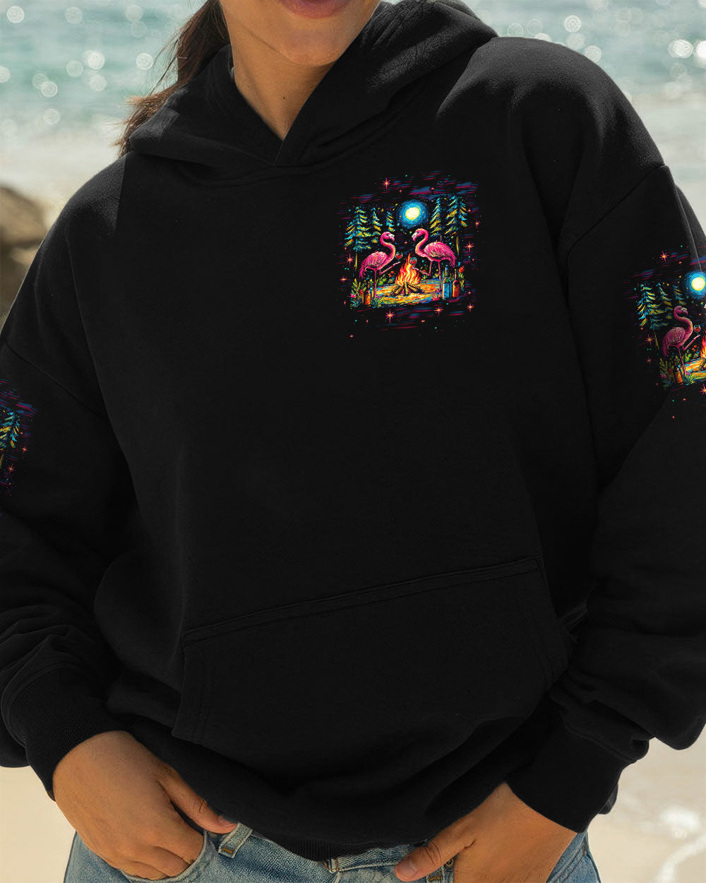 LET'S GET CAMPFIRE DRUNK FLAMINGO ALL OVER PRINT - TLTW1009252