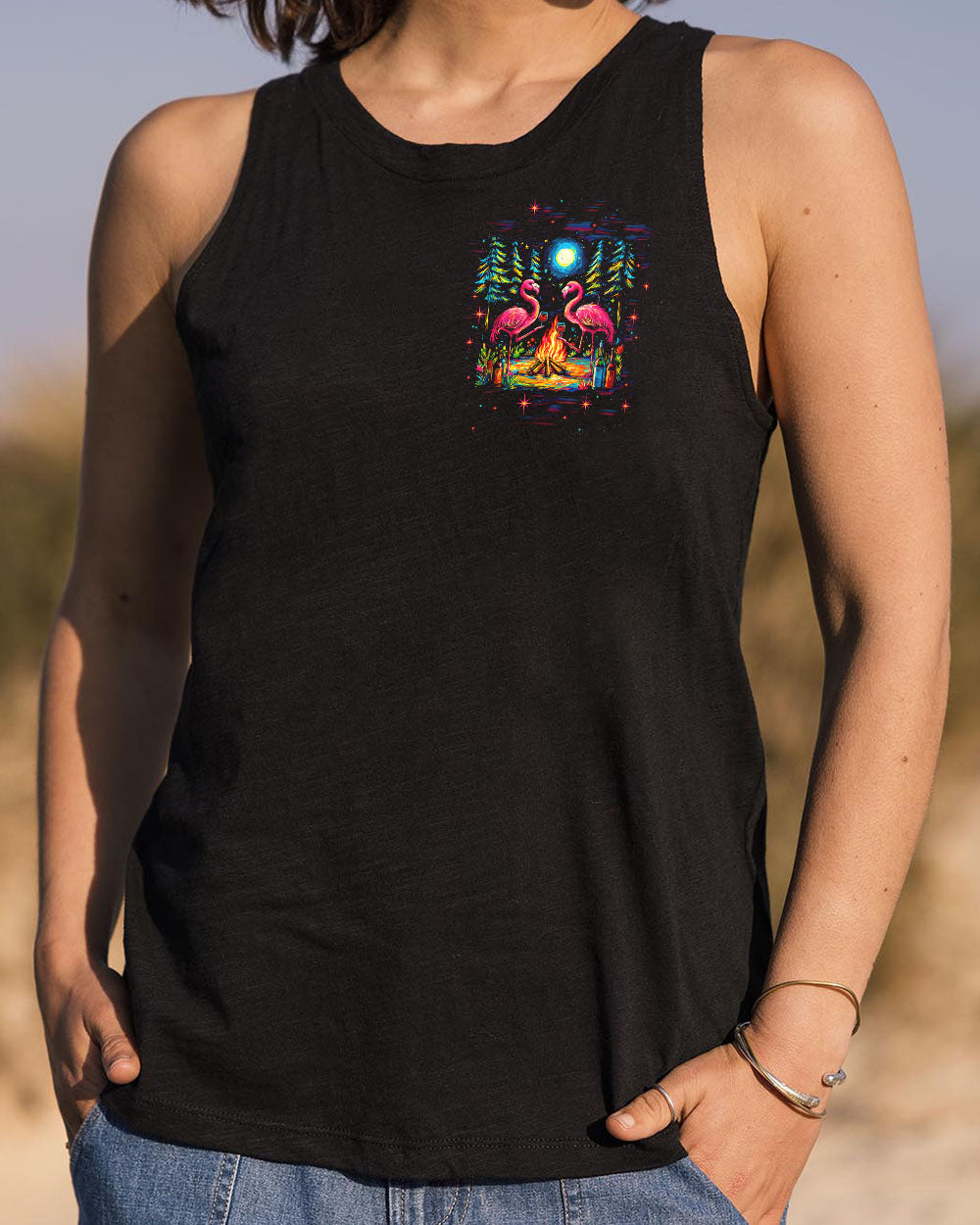LET'S GET CAMPFIRE DRUNK FLAMINGO ALL OVER PRINT - TLTW1009252