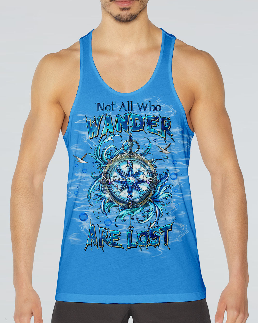 NOT ALL WHO WANDER ARE LOST COMPASS OCEAN ALL OVER PRINT - TLTW1103252